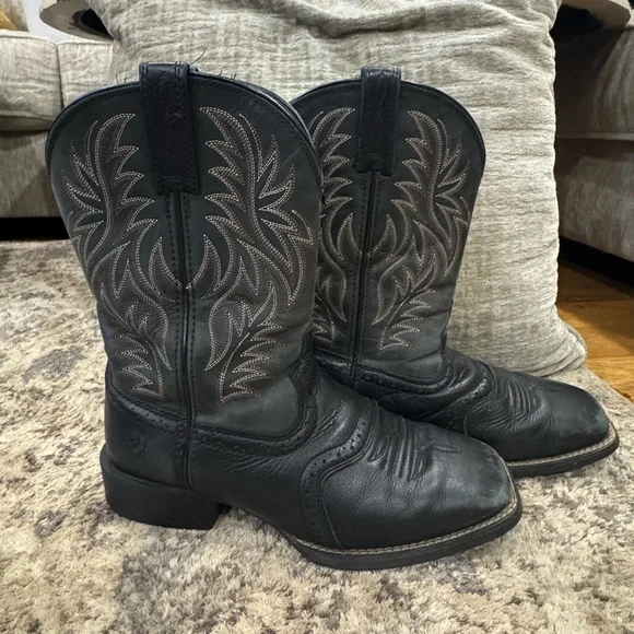 Ariat® Men's Black Sport Square Toe Western Boot 10016292 Size 8.5 no steel toe - Picture 6 of 7